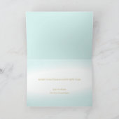 Golden Winter Sneeuwvlokken Foto Feestdagen Kaart (Binnen)