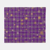 Golden Winter Tartan Fleece Deken (Voorkant (Horizontaal))