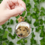 Golden Wisdom: een hondenoog Uitzicht van de schoo Sleutelhanger (Hand)