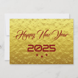 Golden wish card New Year met tree stars Feestdagenkaart