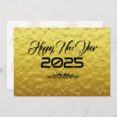 Golden wish card New Year with Arabisch Feestdagenkaart (Voorkant / Achterkant)