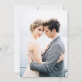 Golden Wisps Black Two Photo Wedding Kaart (Achterkant)