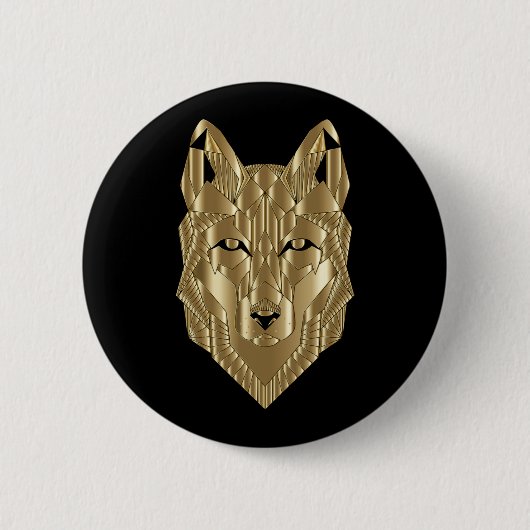 Golden Wolf Button (Voorkant)
