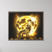 Golden Wolf Canvas Afdruk (Voorkant)