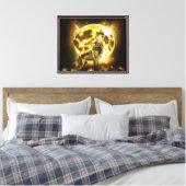 Golden Wolf Canvas Afdruk (Insitu (Slaapkamer))