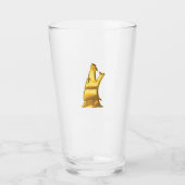Golden Wolf Head glazen tuimelaar (Voorkant)