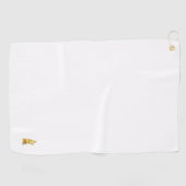 Golden Wolf Head golfhanddoek (Horizontaal)