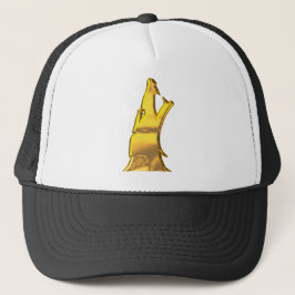 Golden Wolf Head-pet Trucker Pet