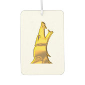 Golden Wolf Head witte auto luchtverfrisser (Voorkant)