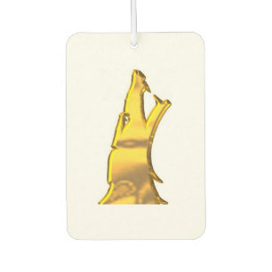 Golden Wolf Head witte auto luchtverfrisser