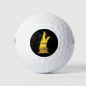 Golden Wolf Head zwart Wilson Ultra golfballen 3pk (Voorkant)