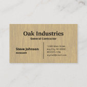 Golden Woodgrain Look Professional Visitekaartje (Achterkant)