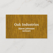 Golden Woodgrain Look Professional Visitekaartje (Voorkant)