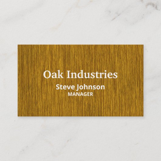 Golden Woodgrain Look Professional Visitekaartje (Voorkant)