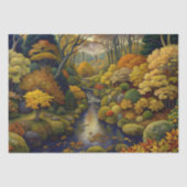 Golden Woodland Garden Stream Decoupage Tissuepapier (Voorkant)