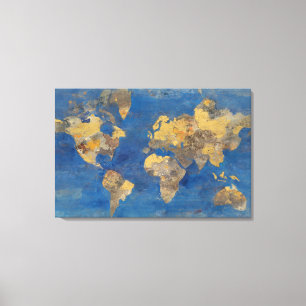 Golden World Canvas Afdruk