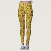 Golden World - Power Yoga Leggings (Voorkant)