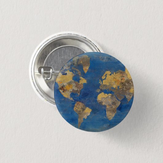 Golden World Ronde Button 3,2 Cm (Voorkant /achterkant)