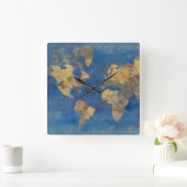 Golden World Vierkante Klok (Huis)