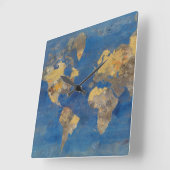 Golden World Vierkante Klok (Hoek)