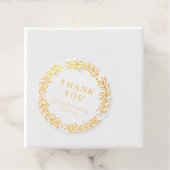 Golden Wreath Dank je Bedankjes Labels (Met doos)