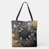 Golden Wreath Glam Holiday Tote Bag (Achterkant)