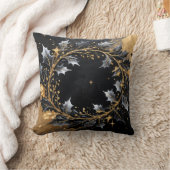Golden Wreath Glamour Throw Pillow Kussen (Deken)