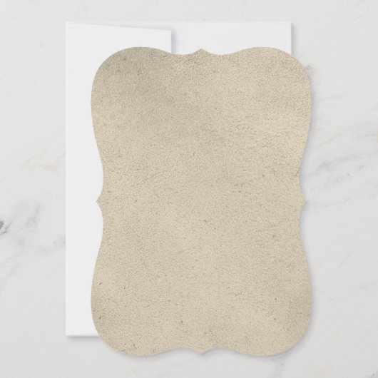 Golden Wreath Leaf Foliage Baptism Invite Kaart (Achterkant)