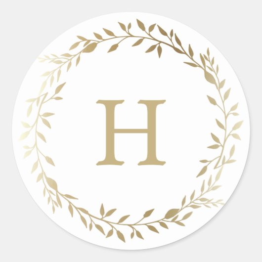 Golden Wreath | Vakantiestickers Ronde Sticker (Voorkant)