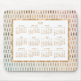 Golden Yarly 2017 Calendar Muismat Light