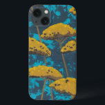 Golden Yarrow Garden met blauwe achtergrond iPhone 13 Hoesje<br><div class="desc">Golden yarrow bloemen slaan deze prachtige tuinscène rond. De blauwe achtergrond bevat ook een doorsnede van bladeren. Het is als het kijken naar een foto van het Magic Eye behalve veel meer plezier!</div>