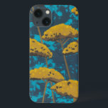 Golden Yarrow Garden met blauwe achtergrond iPhone 13 Hoesje<br><div class="desc">Golden yarrow bloemen slaan deze prachtige tuinscène rond. De blauwe achtergrond bevat ook een doorsnede van bladeren. Het is als het kijken naar een foto van het Magic Eye behalve veel meer plezier!</div>