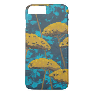 Golden Yarrow Garden met blauwe achtergrond iPhone 8/7 Plus Hoesje