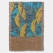 Golden Yarrow Garden met Blue Background Deken (Voorkant Verticaal)