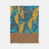 Golden Yarrow Garden met Blue Background Fleece Deken (Voorkant)