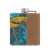 Golden Yarrow Garden met Blue Background Heupfles (Achterkant)