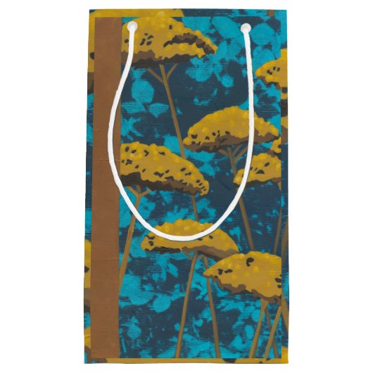 Golden Yarrow Garden met Blue Background Klein Cadeauzakje (Voorkant)