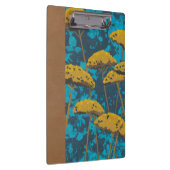 Golden Yarrow Garden met Blue Background Klembord (Rechts)