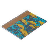 Golden Yarrow Garden met Blue Background Notitieboek (Linkerzijde)