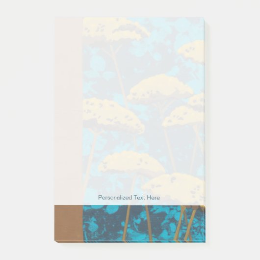 Golden Yarrow Garden met Blue Background Post-it® Notes (Voorkant)