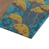 Golden Yarrow Garden met Blue Background Snijplank (Hoek)