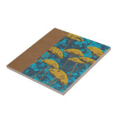 Golden Yarrow Garden met Blue Background Tegeltje (Zijkant)