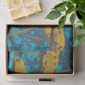 Golden Yarrow Garden met Blue Background Tissuepapier (Geschenk)