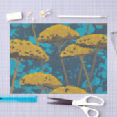 Golden Yarrow Garden met Blue Background Tissuepapier (Craft)