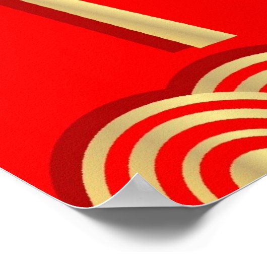 Golden Year of the Rabbit Poster Print (Hoek)