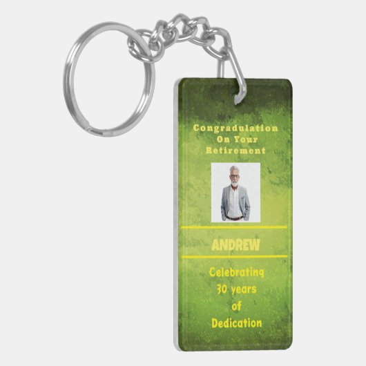 Golden Years Keepsake Acryl Sleutelhanger (Voorkant Links)