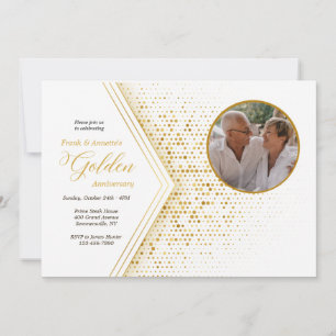 Golden Years Photo Jubileum Party Invitation Kaart