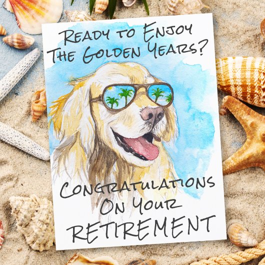 Golden Years Schattige Funny Retirement Gefelicite Briefkaart