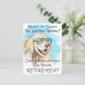 Golden Years Schattige Funny Retirement Gefelicite Briefkaart (Staand voorkant)