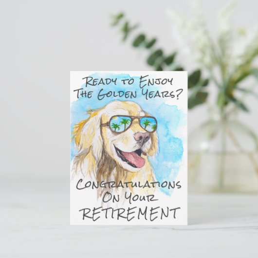 Golden Years Schattige Funny Retirement Gefelicite Briefkaart (Staand voorkant)